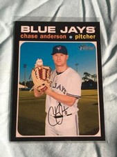 2020 Topps Heritage Baseball Chase Anderson Toronto Blue Jays #384 B73