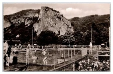 Grete Grossgen Ebernburg/Nahe RPPC Bad Munster Castle Swimming Pool Rock Cloud