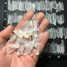 100x Bulk Natural Crystal White Quartz Small Points Terminated Wand Specimen US