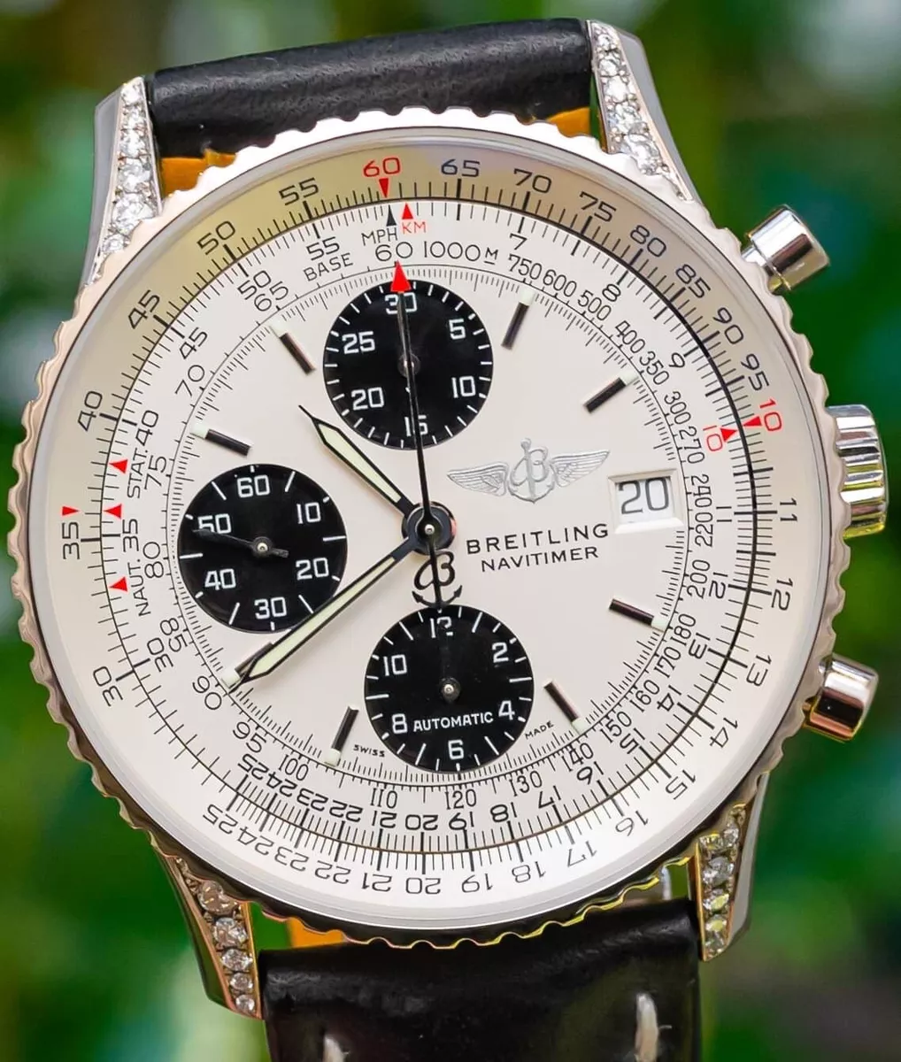 Breitling Old Navitimer II 42 White Gold RARE Diamonds Limited Of