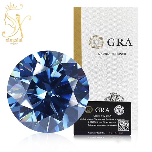 Sapphire Blue Color Moissanite Loose Stone Fancy Cut Synthetic Diamond Gemstones - Picture 13 of 22