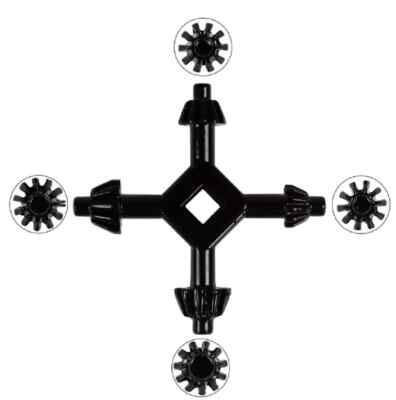 4 Way Drill Press Chuck Key Universal - Carbon Steel 1/2'' 9/16'' 5/8'' 11/16'' Size