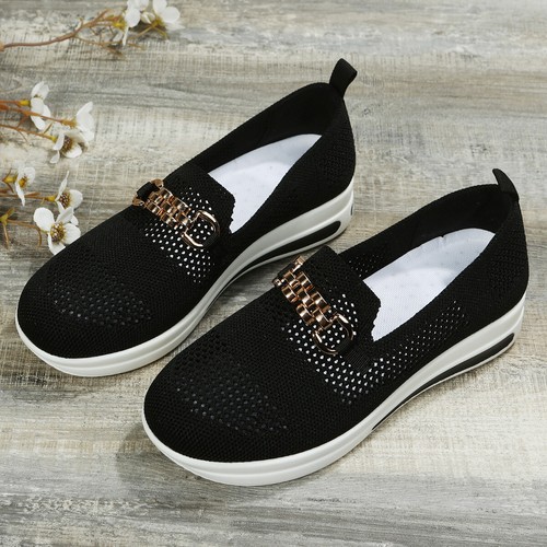 Womens Flat Loafers Trainers Pumps Slip On Casual Ladies Comfort Shoes Size3-8 - Picture 9 of 17