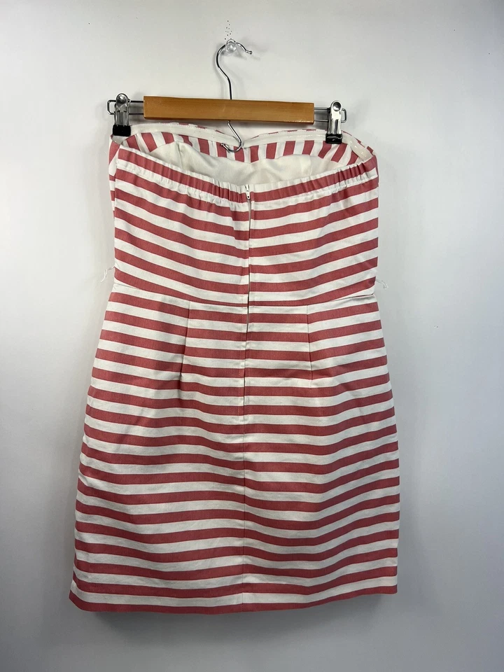 Vestido de sol Charlotte Russe para mujer talla M rosa/blanco sin tirantes elástico sin cinturón Foto 3 de 4