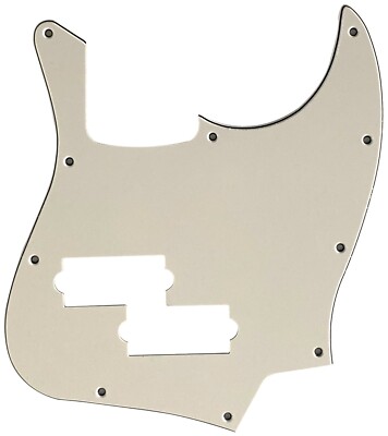 New 3 Ply Guitar Pickguard For Top Jazz Bass With PB Pickup Hole ,White