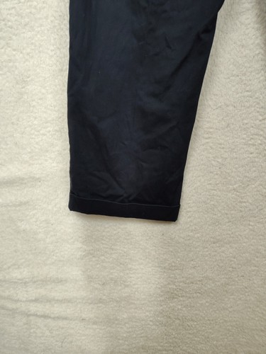 Croft Barrow Men Pants 38x29 Blue Cotton Blend Flat Front Classic Fit Chino - Picture 15 of 20