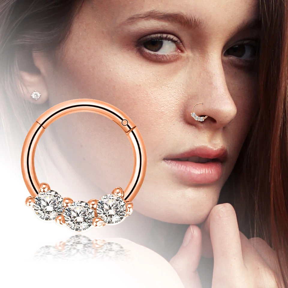 6-12 ШТ. Кольца для Подковы Носа Перегородки Губ Соска Трагуса Хряща Пирсинга Бровей - Изображение 4 из 4