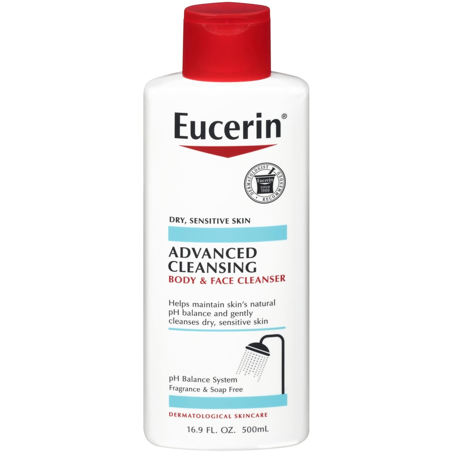 Eucerin pH-Balanced Advanced Body & Face Cleanser for Gentle Cleansing