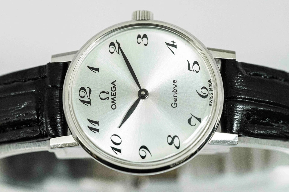 No Tariffs *NEAR MINT* Vintage OMEGA Geneve Cal.625 MT Silver Arabic 25mm Womens - Image 4 of 4