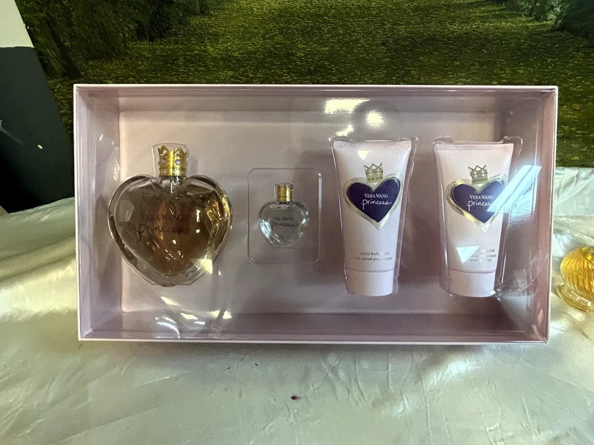 VERA WANG PRINCESS 100ML EDT SP 75ML BODY LOTION 75ML BODY POLISH 4ML PARFUM