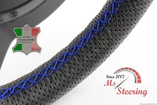FOR CHEVROLET SUBURBAN 93-14 PERF LEATHER STEERING WHEEL COVER EDGE BLUE 2 STITCH