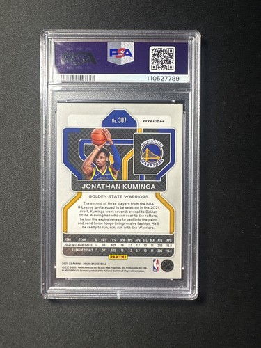 2021-22 Panini Prizm - Jonathan Kuminga #307 Silver Prizm (RC) - Foto 2 di 2