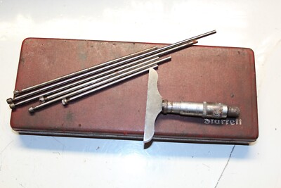 Starrett NO.445 DEPTH MICROMETER SET USA - PARTS OR REPAIR