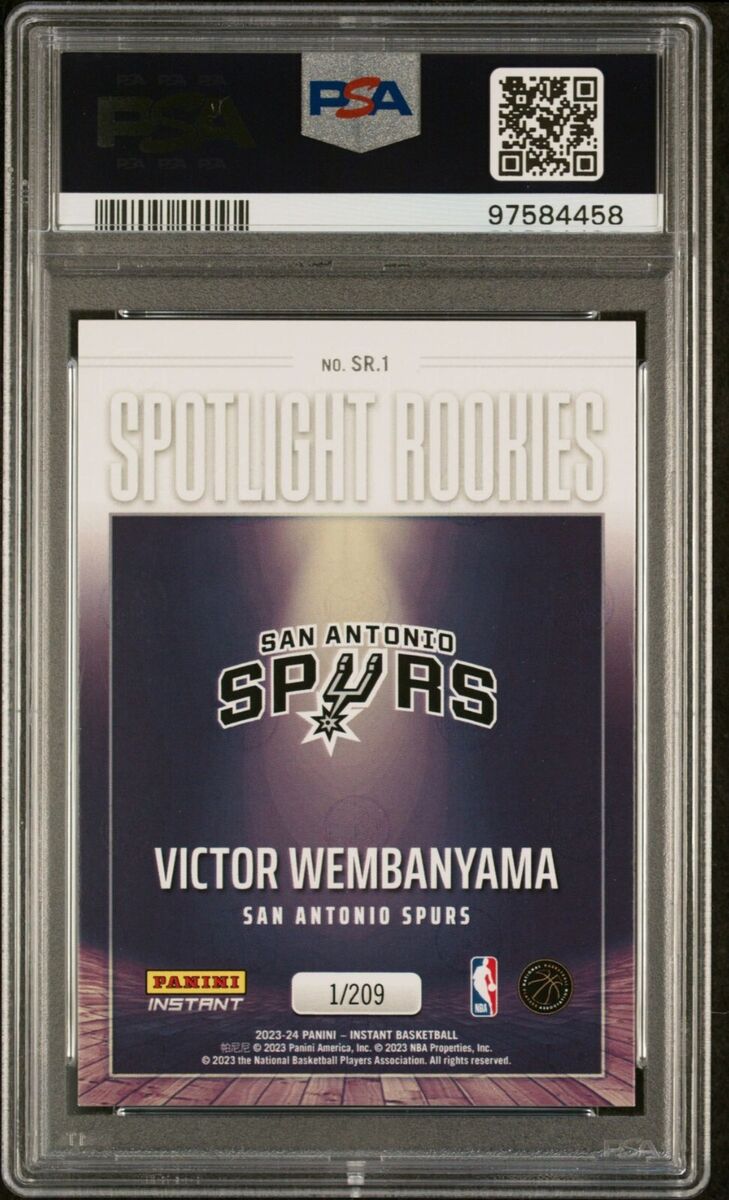 2023 INSTANT VICTOR WEMBANYAMA SPOTLIGHT ROOKIES 1/209 SPURS 2023 INSTANT VICTOR WEMBANYAMA SPOTLIGHT ROOKIES 1/209 SPURS