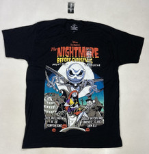 Disney Tim Burton's The Nightmare Before Christmas Graphic T-shirt Men Large