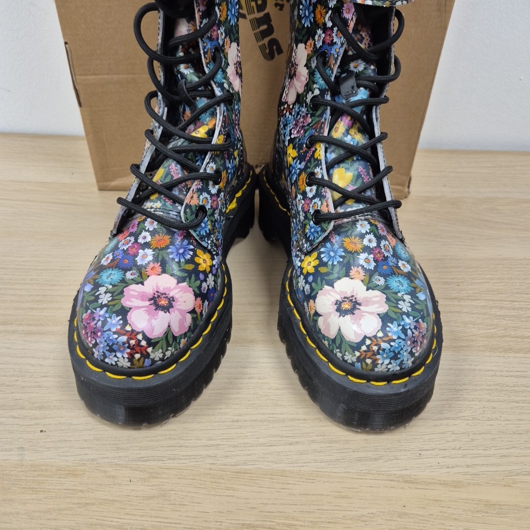 Dr Martens Jagger Wanderlust Floral Mid Calf Chunky Platform Quad Boot Size Uk 4 image 4