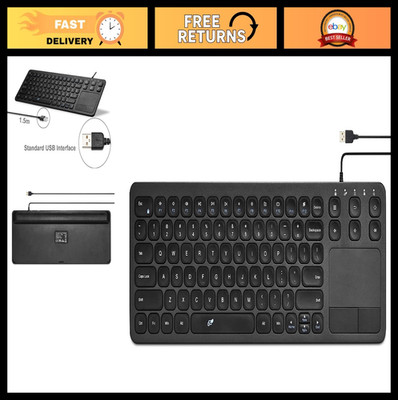 15'' USB Keyboard with Touchpad - Ideal for Raspberry Pi, PC, and Laptops