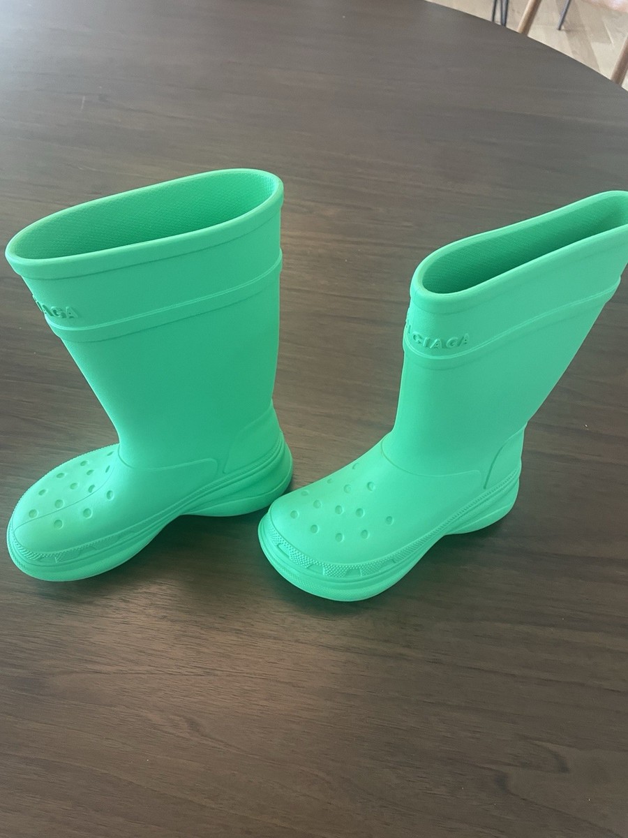 BALENCIAGA crocs boots サイズ39 Balenciaga x Crocs Bright Green Rain Boots - Size 39EU | eBay