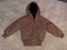 Polar King Key Jacket Outdoor Canvas Hooded Fleece Lined Hoodie Coat Kids XS 4