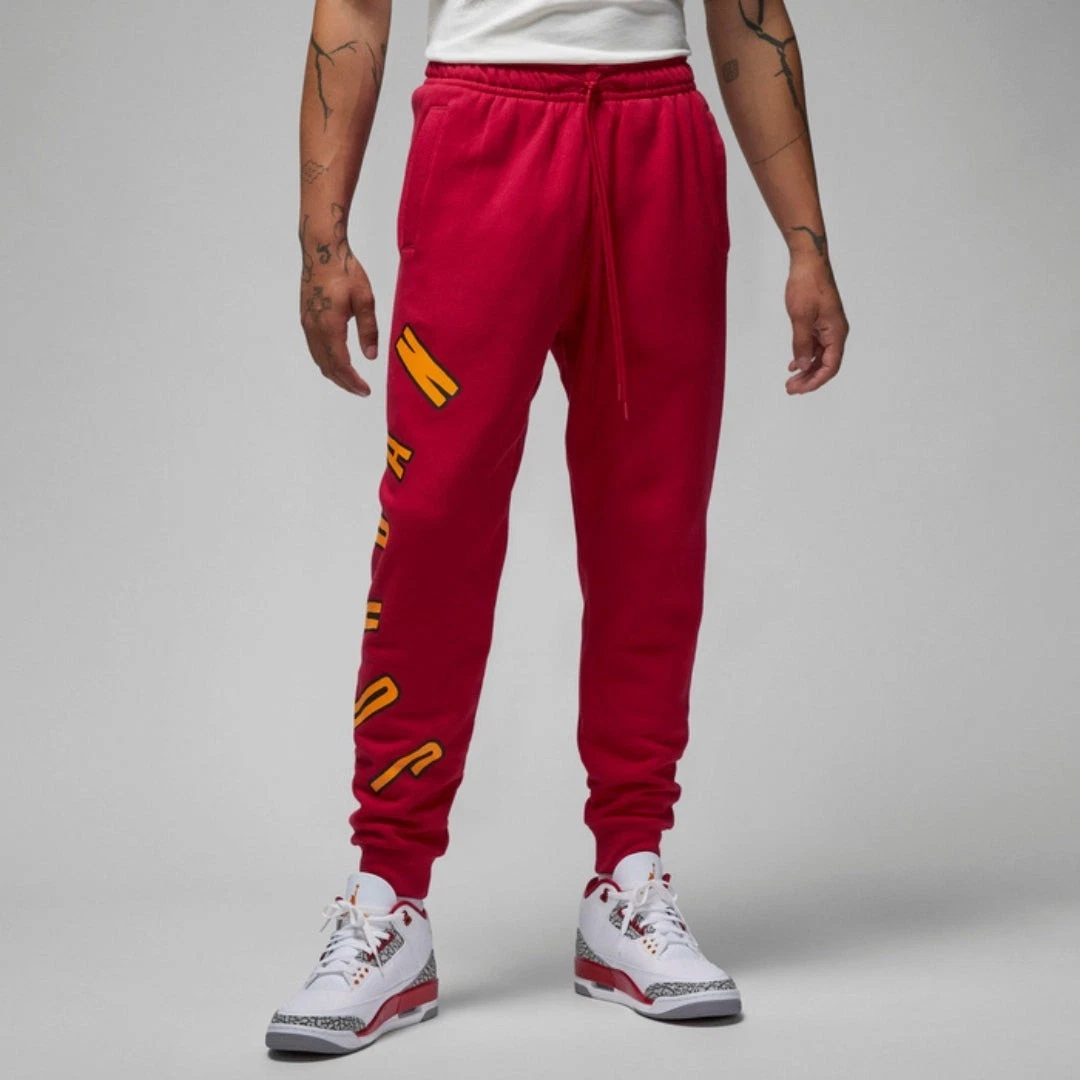 Nike Jordan Flight MVP Fleece Jogger Pants Mens Med Lg Red FB7027-619 NWT
