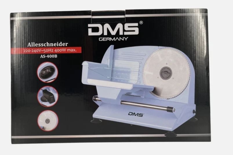 DMS Allesschneider, Brotschneidemaschine - Blau - 400 Watt - Edelstahlklinge