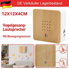 Naturgeräusche Box Vogel Gesang Vogelzwitscher Box mit Bewegungsmelder Echtholz