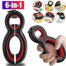Multi All In One 6 in 1 Bottle Opener Jar Can Manual Cap Lid Twist Off Kitchen