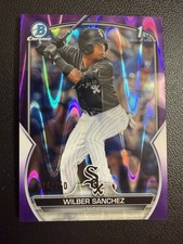 2023 Wilber Sanchez Bowman Chrome Purple RayWave /250 1st Bowman #BCP-6