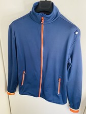 BMW Golf Sport Mens Size Large  Navy Blue Orange Pockets Full Zip Stretch VGC