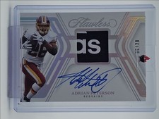 ADRIAN PETERSON 2025 FLAWLESS GLOVES PATCH SIGNATURE SILVER AUTO /20 Q1316