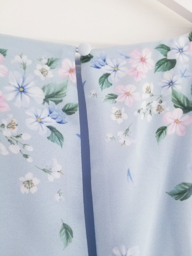 Hobbs Carly Floral Print Occasion Dress Size UK 18 Light Blue US 14 Midi - Picture 11 of 15