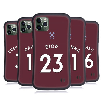 WEST HAM UNITED FC 2020/21 PLAYERS HOME KIT HYBRID CASE FOR APPLE iPHONES PHONES