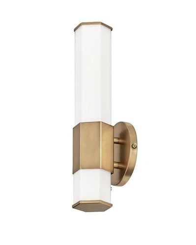 Hinkley Facet 14" High Heritage Brass LED Wall Sconce - Picture 4 of 10