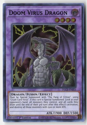 Yugioh - Doom Virus Dragon (Blue) DLCS-EN055 1st Edition - Ultra Rare