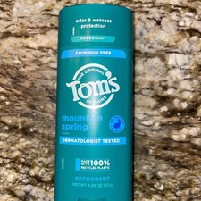 Tom  s of Maine Mountain Spring Natural Deodorant for Men and Women, Aluminum Fre