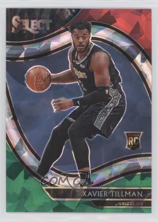 2020 Select Courtside Red White Green Cracked Ice Prizm Xavier Tillman #266 2l4