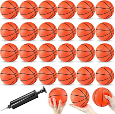 24 Pack 4 Inch Mini Basketball Ball, Small Basketball with Pump for Kids Todd...
