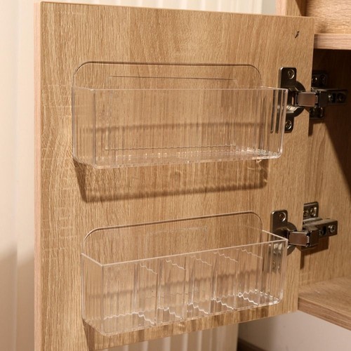 Caja de almacenamiento de cosméticos transparente espejo acrílico gabinete estante de almacenamiento - Imagen 5 de 11