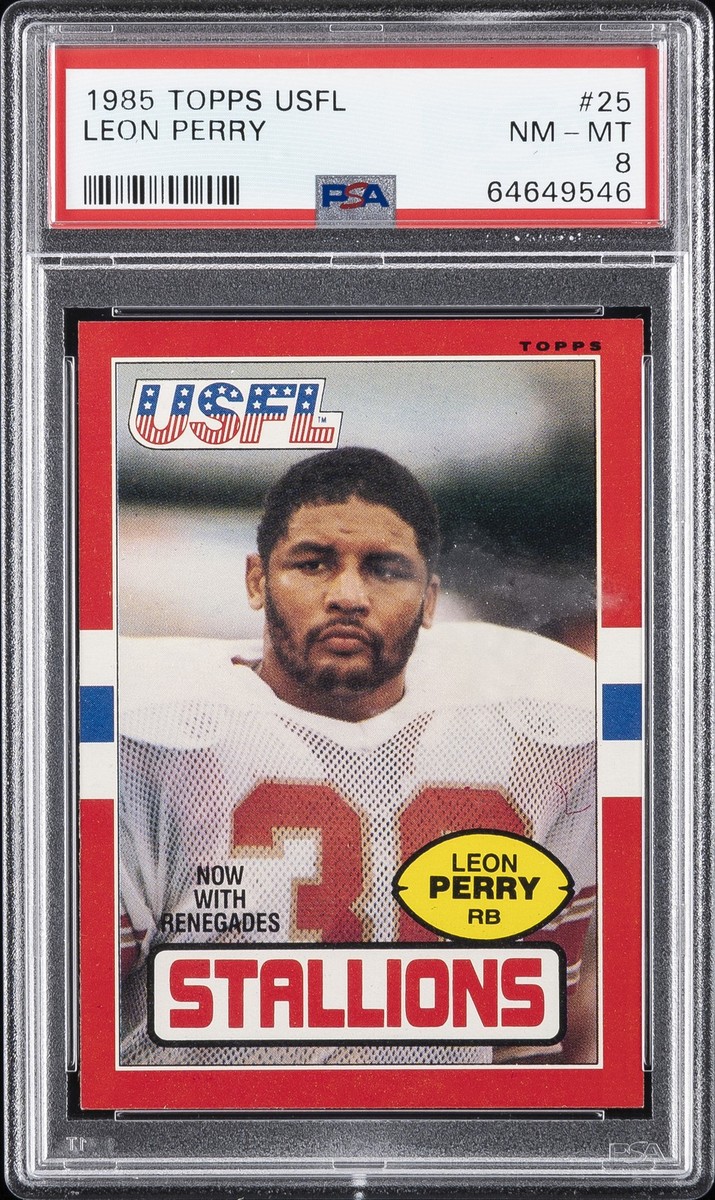 1985 TOPPS USFL #25 LEON PERRY PSA 8 | eBay