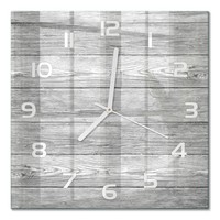Dekorative Wanduhr Mit Leisem Uhrwerk Holzhintergrund WeißE Zeiger 30X30 Cm