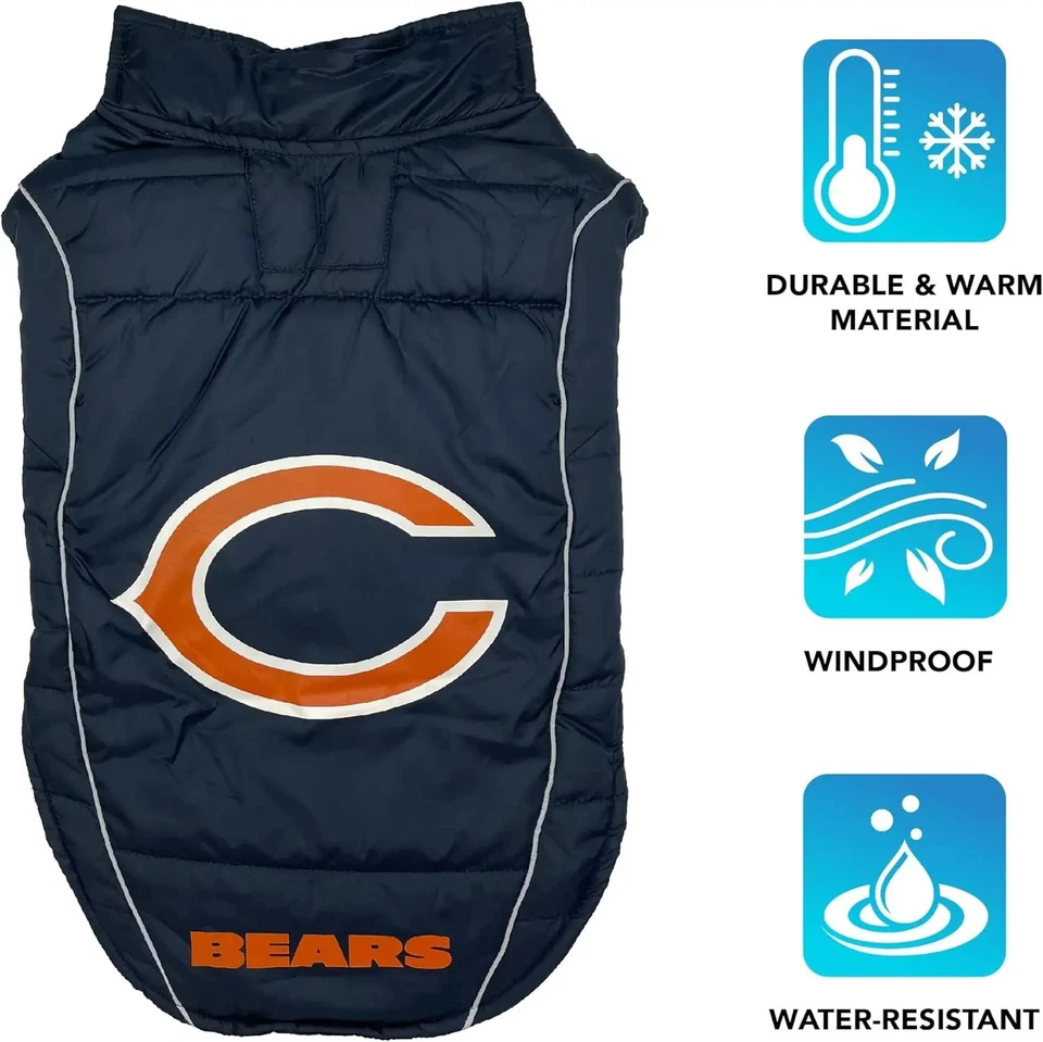 Official NFL Dog & Cat Puffer Vest (All Teams) – Waterproof & Warm Winter - Image 2 of 4