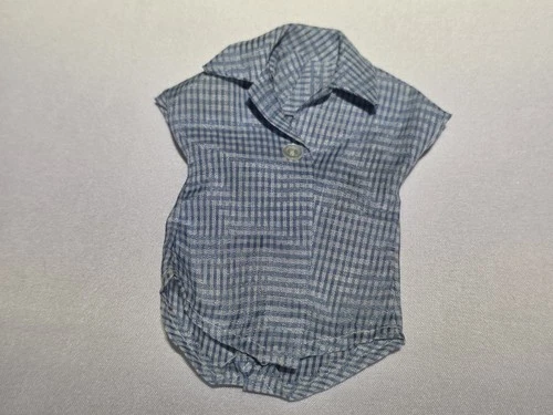 Vintage Barbie Original Commuter Set 916 ORIGINAL Blue Gingham Shirt Blouse