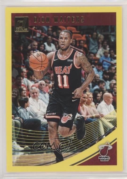 2018-19 Panini Donruss Yellow Flood Dion Waiters #35 1s8