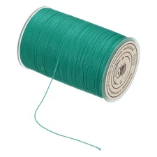 Waxed Cord 0.45mm Waxed Thread 87 Yard Wax String Leather Cord (Malachite Green)