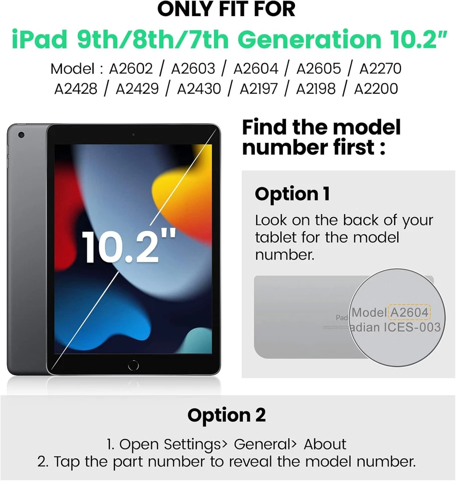 Heavy Duty Case for iPad 9th/8th/7th Gen 10.2" with Screen Protector - Image 2 of 4