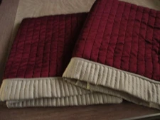 Euro Shams by Home Classics burgundy and tan quilted 26" by 26"