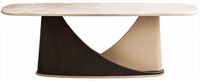 Esstisch Beige Braun Modern Luxus Designer Tisch Esszimmer