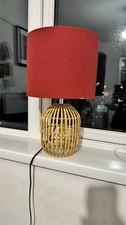Table Lamp With Rattan Base