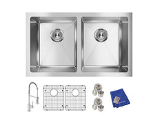 Elkay EFRU311810TFC Gourmet 30 3/4" Double Undermnt Stainless Kitchen Sink READ