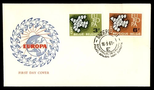 Mayfairstamps Belgium FDC 1961 dual Europa First Day Cover aaw_49299